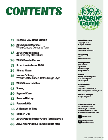 Wearin’ of the Green Parade Magazine – Issue 6 (40th Anniversary Edition)