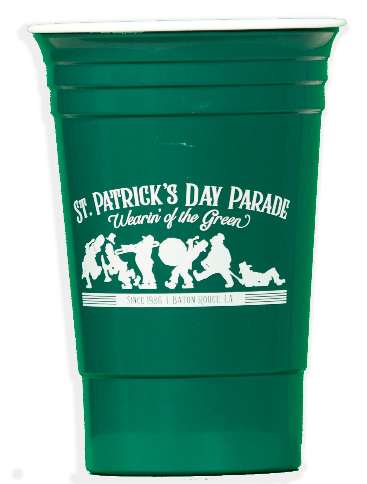 Mockup of the Wearin' of the Green parade cup.