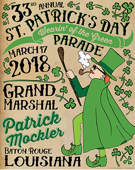 Poster St Patricks Day 2018 Marching Man